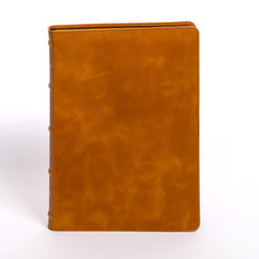 NASB Large Print Thinline Bible, Holman Handcrafted Collection, Marbled Chestnut Premium Calfskin by Holman Bible Publishers, 9798384518037