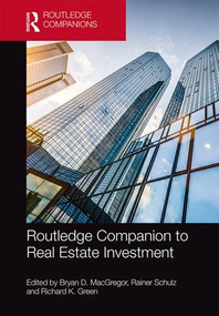 Routledge Companion to Real Estate Investment by Bryan D. MacGregor, Rainer Schulz, Richard K. Green, 9781138020788