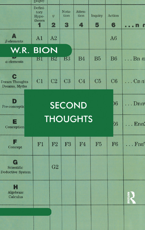 Second Thoughts (Selected Papers on Psychoanalysis) by Wilfred R. Bion, 9780367326753
