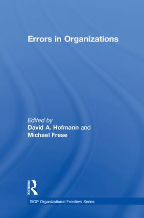 Errors in Organizations by David A. Hofmann, Michael Frese, 9780805862911
