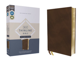NIV, Thinline Bible, Passaggio Setting, Leathersoft, Brown, Red Letter, Comfort Print by Zondervan, 9780310456704