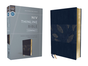 NIV, Thinline Bible, Compact, Leathersoft, Blue Floral, Red Letter, Comfort Print by Zondervan, 9780310463399