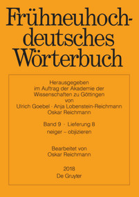 neiger - objizieren (German Edition) by Oskar Reichmann, 9783110515190