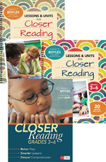 BUNDLE: Boyles: Lessons and Units for Closer reading, grades K-2 + Lessons and Units for Closer reading, grades 3-6 + Closer Reading, Grades 3-6 by Nancy N. Boyles, 9781506365893