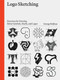Logo Sketching (Exercises for Drawing Better Symbols, Marks, and Logos) by George Bokhua, 9798317904029