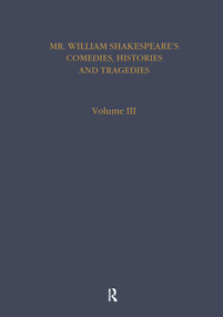 Shakespeare:First 4 Folios V 3 by William Shakespeare, 9780415162234