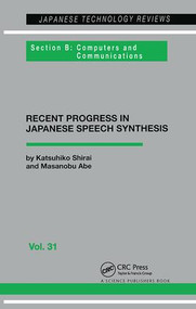 Japanese Speech Synthesis by Jeffry H. Shirai, 9781138422186