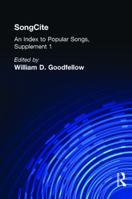 SongCite (An Index to Poular Songs, Supplement 1) by William D. Goodfellow, 9780815332985
