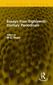 Essays from Eighteenth-Century Periodicals by M.G. Segar, 9781041334279