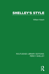 Shelley's Style by William Keach, 9781138645301