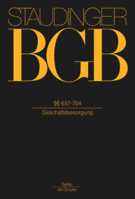 §§ 657-704 ((Geschäftsbesorgung)) (German Edition) by Andreas Bergmann, Michael Martinek, Dieter Reuter, Olaf Werner, Dieter Reuter, 9783805910071