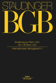 Einleitung zur Rom I-VO; Art 1-10 Rom I-VO ((Internationales Vertragsrecht 1)) (German Edition) by Christian Armbrüster, Werner F. Ebke, Rainer Hausmann, Ulrich Magnus, Ulrich Magnus, 9783805912075