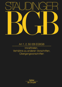 Art 1, 2, 50-218 EGBGB ((Inkrafttreten, Verhältnis zu anderen Vorschriften, Übergangsvorschriften)) (German Edition) by Karl-Dieter Albrecht, Joseph Hönle, Ulrich Hönle, Detlef Merten, Peter Rawert, 9783805912716