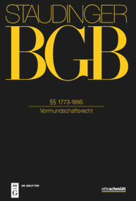 §§ 1773-1895 ((Vormundschaftsrecht)) (German Edition) by Barbara Veit, Werner Bienwald, Michael Coester LL.M., 9783805912778