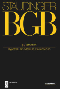 §§ 1113-1203 ((Hypothek, Grundschuld, Rentenschuld)) (German Edition) by Hans Wolfsteiner, 9783805912877