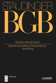 §§ 655a-656; 657-661a ((Darlehensvermittlung, Ehevermittlung, Auslobung)) (German Edition) by Arnd Arnold, Carsten Herresthal, Andreas Bergmann, 9783805913027