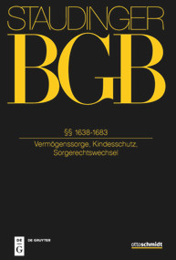 §§ 1638-1683 ((Vermögenssorge, Kindesschutz, Sorgerechtswechsel)) (German Edition) by Stefan Heilmann, Michael Coester, Ludwig Salgo, 9783805913072