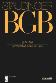 §§ 741-764 ((Gemeinschaft, Leibrente, Spiel)) (German Edition) by Maximilian Proff, Jan Eickelberg, Johannes Liebrecht, Ulf Schönenberg-Wessel, Sebastian Herrler, 9783805913317