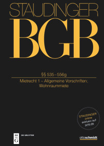 §§ 535-556g ((Mietrecht 1 - Allgemeine Vorschriften; Wohnraummiete)) (German Edition) by Markus Artz, Jost Emmerich, Volker Emmerich, Björn Steinrötter, Christian Rolfs, 9783805913867