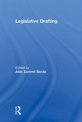 Legislative Drafting by Aldo Zammit Borda, 9780415597814