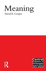 Meaning by David E. Cooper, 9781902683751