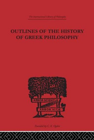 Outlines of the History of Greek Philosophy by Eduard Zeller, 9780415225243