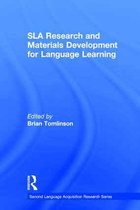 SLA Research and Materials Development for Language Learning by Brian Tomlinson, 9781138811966