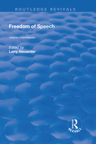 Freedom of Speech by Larry. J Alexander, 9781138742826