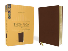 KJV, Thompson Chain-Reference Bible, Genuine Leather, Calfskin, Brown, Red Letter, Comfort Print by Dr.  Frank Charles Thompson, Zondervan, 9780310459255
