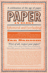 Paper (An Elegy) by Ian Sansom, 9780062385239