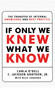 If Only We Knew What We Know (The Transfer of Internal Knowledge and Best Practice) by C. Jackson Grayson, Carla O'dell, 9781451697575