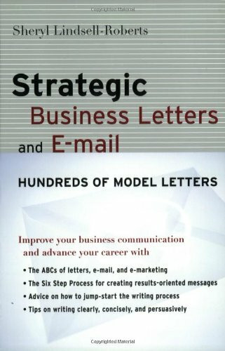 Strategic Business Letters and E-mail by Sheryl Lindsell-Roberts, 9780618448333