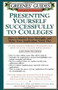 Greenes' Guides to Educational Planning: Presenting Yourself Successfully to Col by Howard Greene, Matthew W. Greene, 9780060934606