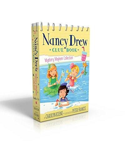 Nancy Drew Clue Book Mystery Mayhem Collection Books 1-4 (Pool Party Puzzler; Last Lemonade Standing; A Star Witness; Big Top Flop) by Carolyn Keene, Peter Francis, 9781481469234