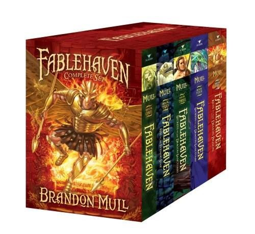 Fablehaven Complete Set (Boxed Set) (Fablehaven; Rise of the Evening Star; Grip of the Shadow Plague; Secrets of the Dragon Sanctuary; Keys to the Demon Prison) by Brandon Mull, Brandon Dorman, 9781442429772