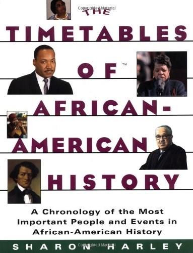 Timetables of African-American History (A Chronology of the Most Important People and Events in African-American History) by Sharon Harley, 9780684815787