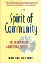Spirit Of Community by Amitai Etzioni, 9780671885243