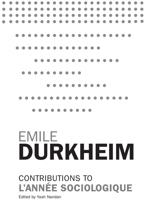 Contributions to L'Année Sociologique by Emile Durkheim, 9780684863900