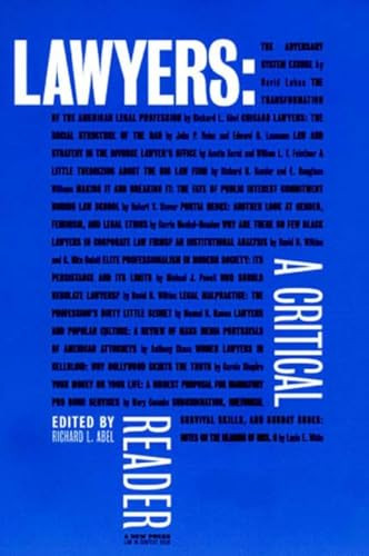 Lawyers (A Critical Reader) by Richard L. Abel, 9781565843929