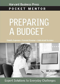 Preparing a Budget by Harvard Business Review, 9781422128848