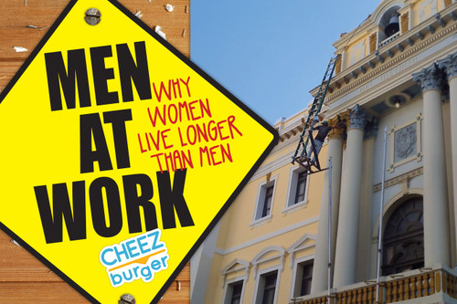 Men At Work (Why Women Live Longer Than Men) by Cheezburger Network, 9781449427139
