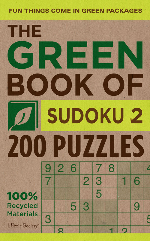 The Green Book of Sudoku 2 (200 Puzzles) by The Puzzle Society, 9780740791161