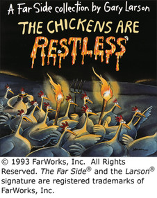 The Chickens Are Restless by Gary Larson, 9780836217179