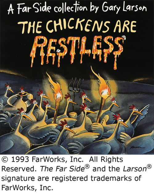 The Chickens Are Restless by Gary Larson, 9780836217179