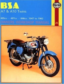 BSA A7 and A10 Twins Owners Workshop Manual, No. 121 ('47-'62) by John Haynes, 9780856961212