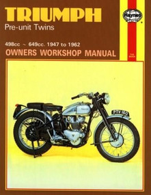 Triumph Pre-Unit Twins Owners Workshop Manual, No. 251 ('47-'62) by John Haynes, 9780856962516