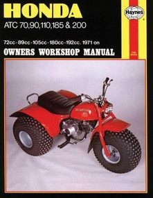 Honda ATC 70, 90, 110, 185 and 200 Owners Workshop Manual ('71-'82) by John Haynes, 9780856968556