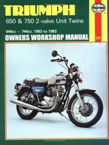 Triumph 650 and 750 2-Valve Twins Owners Workshop Manual, No. 122 ('63-'83) by John Haynes, 9780856968907