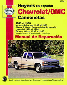 Chevrolet/GMC camionetas 1988 al 1998 (Incluye Suburban 1992 al 1998, Blazer & Jimmy (los modelos de tamaÃ±o grande) 1992) by John Haynes, 9781563924354