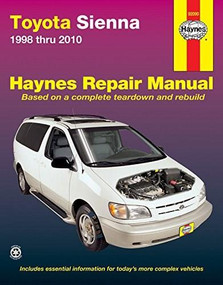 Toyota Sienna 1998 thru 2010 Haynes Repair Manual (All Models) by J.J. Haynes, 9781620920824